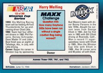 1993 Maxx Premier Series #133 Harry Melling Back