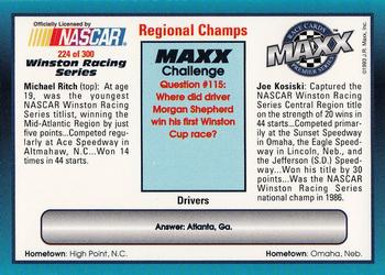 1993 Maxx Premier Series #224 Winston Series Champions Back