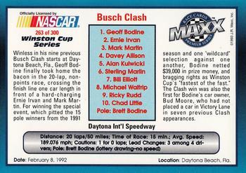 1993 Maxx Premier Series #263 Busch Clash Back