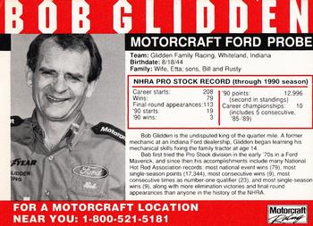 1991 Motorcraft #NNO Bob Glidden Back
