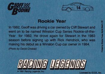 1991 Racing Legends Geoff Bodine #14 Geoff Bodine's car Back