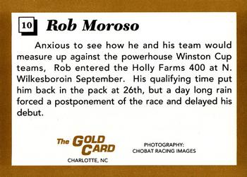 1991 The Gold Card Rob Moroso #10 Rob Moroso Back