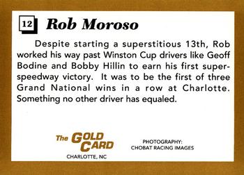 1991 The Gold Card Rob Moroso #12 Rob Moroso Back