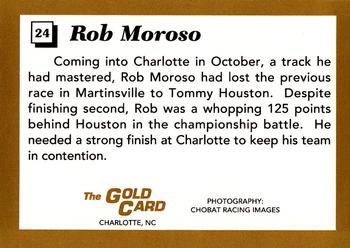 1991 The Gold Card Rob Moroso #24 Rob Moroso's car Back