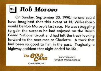1991 The Gold Card Rob Moroso #35 Rob Moroso's car Back