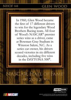 2012 Press Pass Fanfare - NASCAR Hall of Fame Blue #NHOF 148 Glen Wood Back