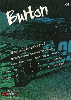 1997 Wheels Predator - Black Wolf #09 Jeff Burton Back