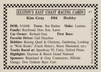 1992 Elston's East Coast Racing #47 Kim Gray Back