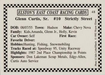1992 Elston's East Coast Racing #48 Glenn Curtis, Sr. Back