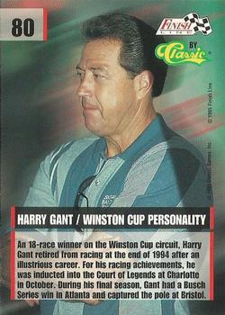 1995 Finish Line - Printer's Proof #80 Harry Gant Back