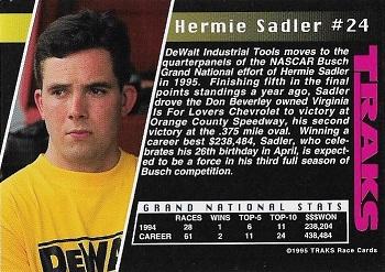 1995 Traks - Silver Foil #24 Hermie Sadler Back