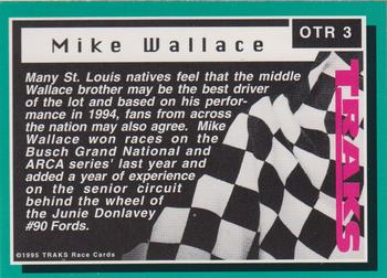 1995 Traks - On the Rise Silver Foil #OTR 3 Mike Wallace Back
