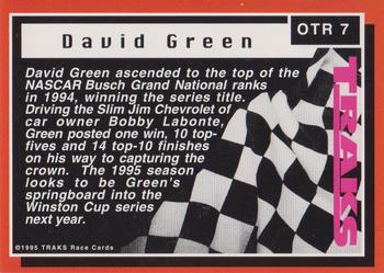 1995 Traks - On the Rise Silver Foil #OTR 7 David Green Back
