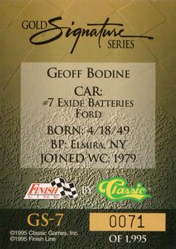 1995 Finish Line - Gold Signature #GS-7 Geoff Bodine Back