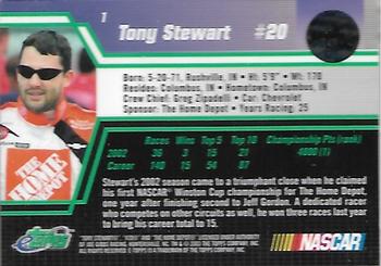 2003 eTopps #1 Tony Stewart Back