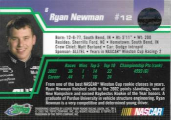 2003 eTopps #6 Ryan Newman Back