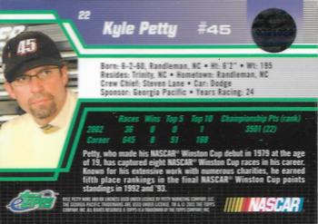 2003 eTopps #22 Kyle Petty Back