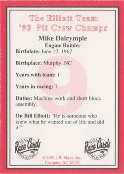 1991 Maxx The Bill Elliott Team #NNO Mike Dalrymple Back
