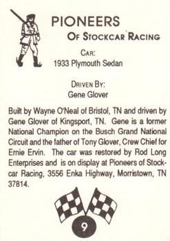 1992 Pioneers of Stockcar Racing #9 1933 Plymouth Sedan Back