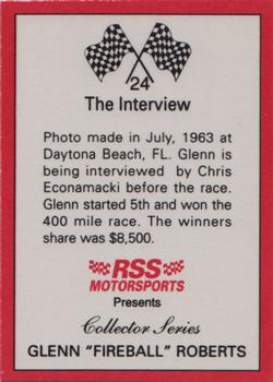 1991 RSS Motorsports Fireball Roberts #24 Fireball Roberts / Chris Economaki Back