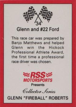 1991 RSS Motorsports Fireball Roberts #34 Fireball Roberts Back