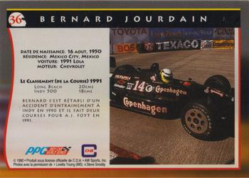 1992 All World Indy - (French) #36 Bernard Jourdain Back