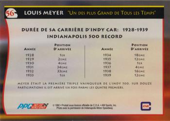 1992 All World Indy - (French) #56 Louis Meyer Back