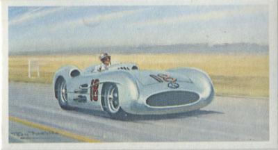 1971 Mobil The Story of Grand Prix Motor Racing #27 Juan Fangio Mercedes Type W 156 1954 Front