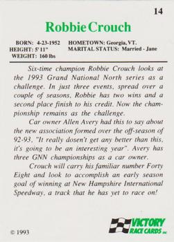 1993 Victory #14 Robbie Crouch Back