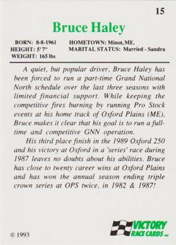 1993 Victory #15 Bruce Haley Back