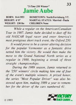 1993 Victory #33 Jamie Aube Back