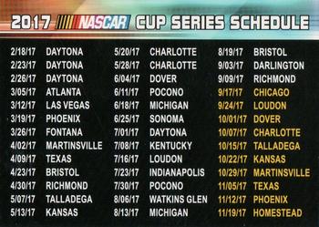 2016 Lionel NASCAR Authentics #NNO 2017 Monster Energy Cup Schedule Front