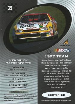 1997 Pinnacle Certified - Red #39 Terry Labonte's Car Back