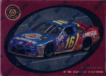 1997 Pinnacle Certified - Red #43 #16 Roush Racing Front