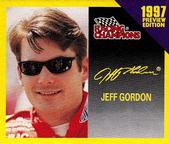 1997 Racing Champions Mini Preview #09153-03951P Jeff Gordon Front
