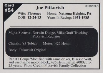 1992 Donny's Lernerville Speedway Part 2 - Silver Edition #54 Joe Pitkavish Back