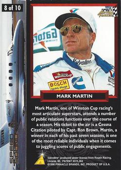 1996 Action Packed Credentials - Speed of Sound #8 Mark Martin Back