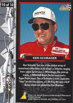 1996 Action Packed Credentials - Speed of Sound #10 Ken Schrader Back