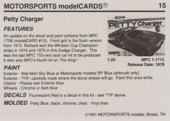 1991 Motorsports Modelcards #15 Richard Petty Back