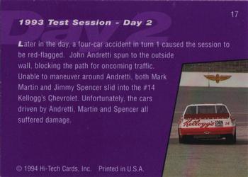 1995 Hi-Tech 1994 Brickyard 400 - Preview Proof #17 Test Session Day 2 Back