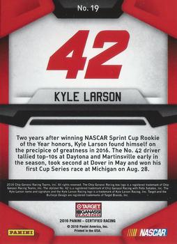 2016 Panini Certified #19 Kyle Larson Back