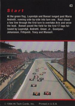 1994 Hi-Tech Indianapolis 500 #43 The Start Back
