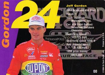 1995 Hi-Tech 1994 Brickyard 400 - Gold Foil #00 Jeff Gordon Back