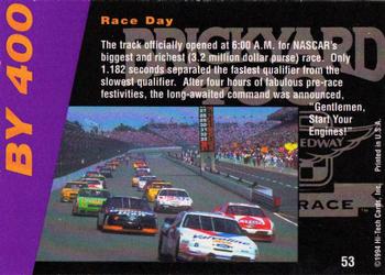 1995 Hi-Tech 1994 Brickyard 400 - Gold Foil #53 Race Day Back