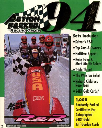 1994 Action Packed - Series 3 Oversize Pack Covers #2 Geoff Bodine Front