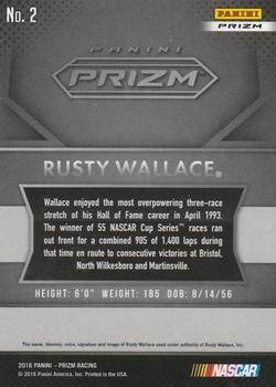 2016 Panini Prizm - Prizm #2 Rusty Wallace Back