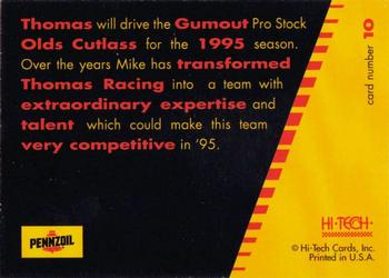 1995 Hi-Tech Pennzoil #10 Mike Thomas Back
