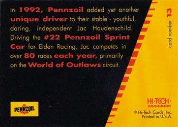 1995 Hi-Tech Pennzoil #13 Jac Haudenschild Back