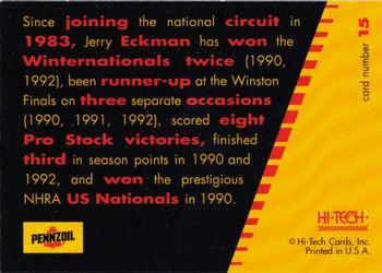 1995 Hi-Tech Pennzoil #15 Jerry Eckman Back
