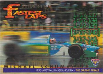 1995 Futera Australian Formula One Grand Prix - Fastest Laps #FL 10 Michael Schumacher Front